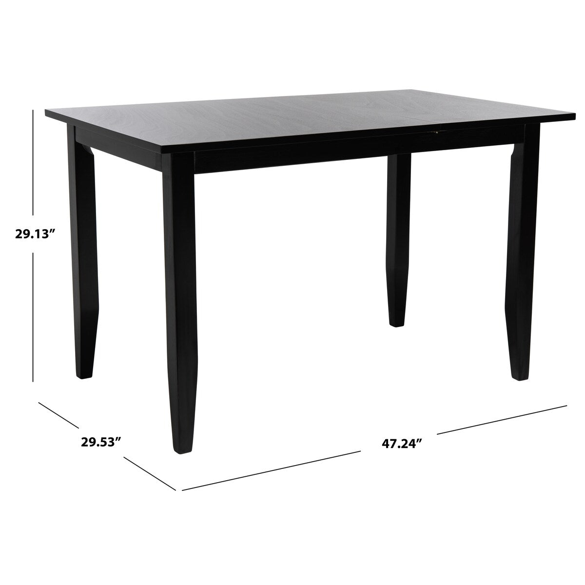 SAFAVIEH Lorean Extension Dining Table - 47.2" W x 29.5" L x 29.1" H - 47Wx30Dx29H