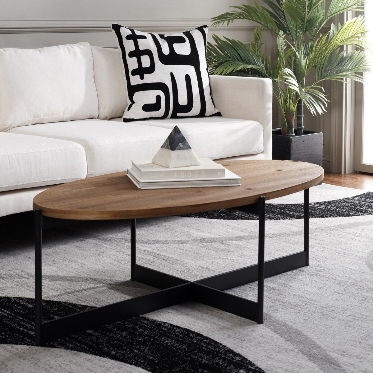 SAFAVIEH Loremarie Coffee Table - 48.8 In. W x 25.2 In. D x 16 In. H - 49Wx25Dx16H