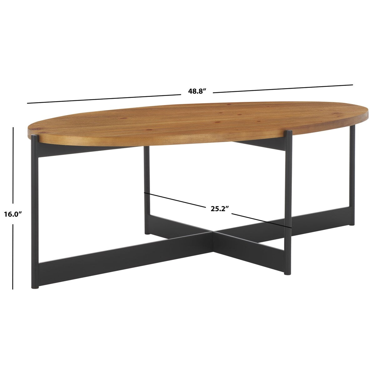 SAFAVIEH Loremarie Coffee Table - 48.8 In. W x 25.2 In. D x 16 In. H - 49Wx25Dx16H