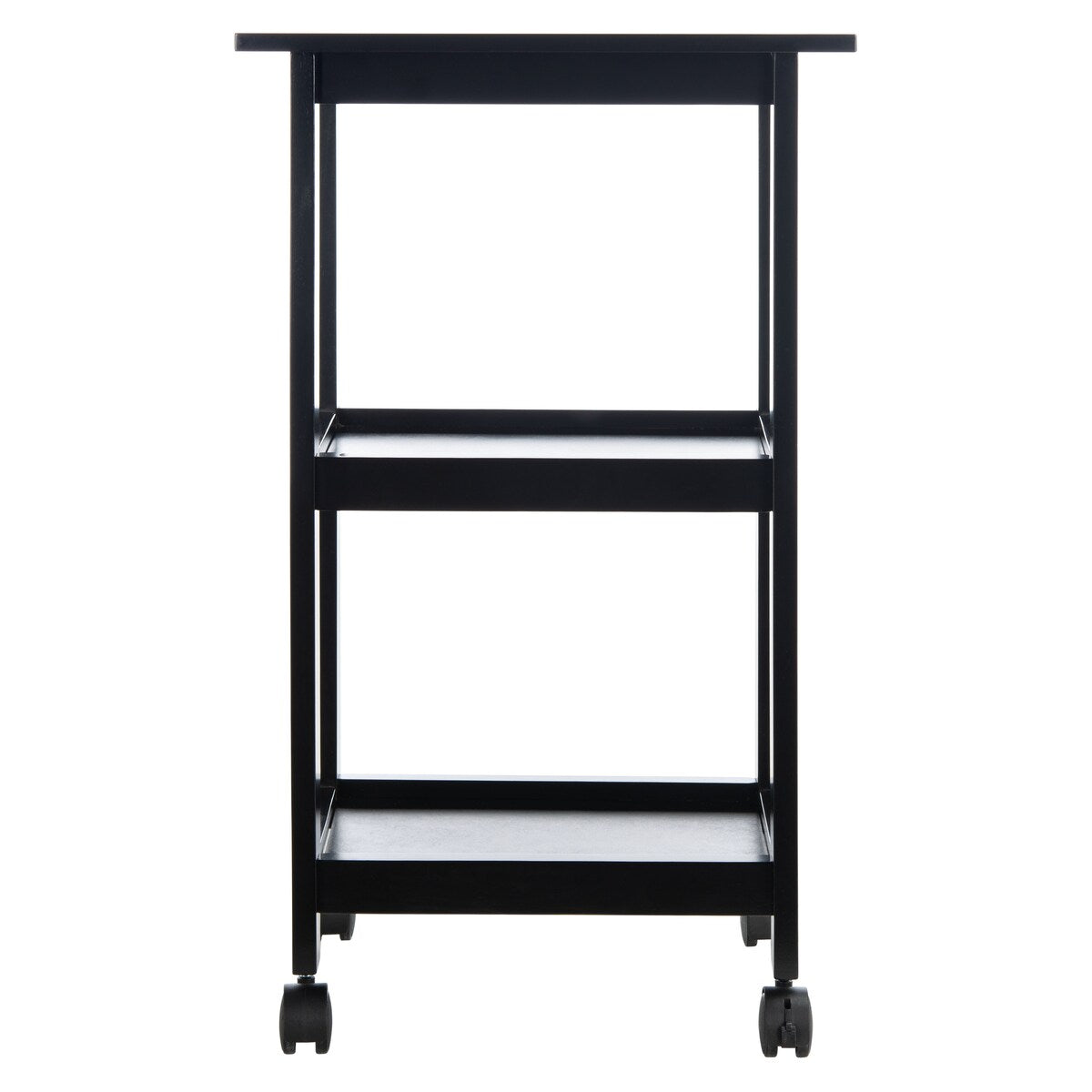 SAFAVIEH Loriann 2-Shelf Kitchen Bar Cart with Wheels - 20" W x 12" L x 33" H - 20Wx12Dx33H