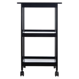 SAFAVIEH Loriann 2-Shelf Kitchen Bar Cart with Wheels - 20" W x 12" L x 33" H - 20Wx12Dx33H