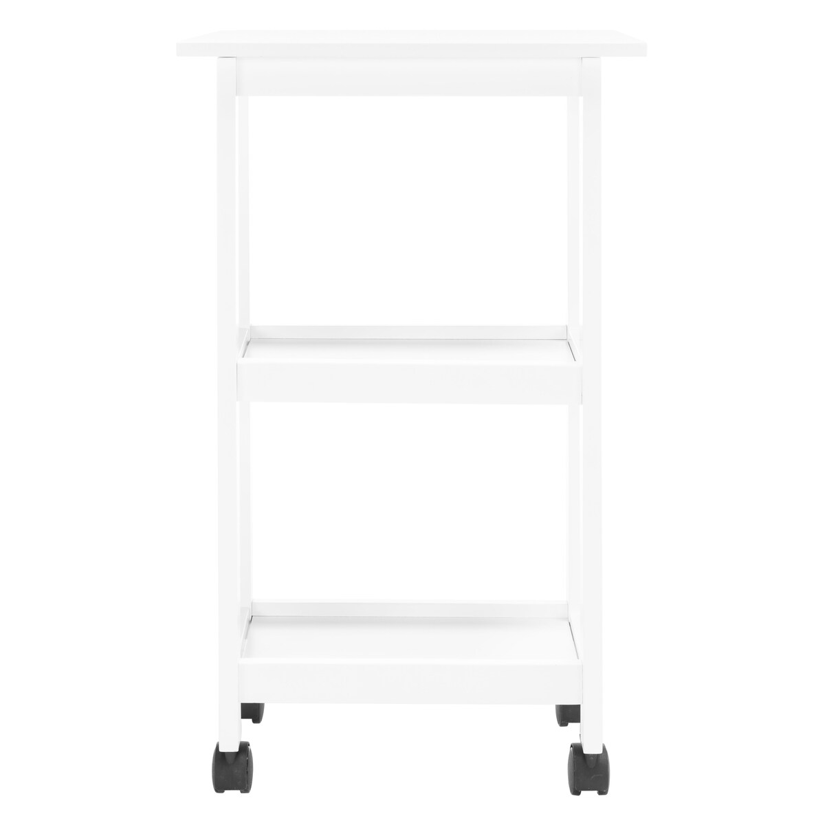 SAFAVIEH Loriann 2-Shelf Kitchen Bar Cart with Wheels - 20" W x 12" L x 33" H - 20Wx12Dx33H