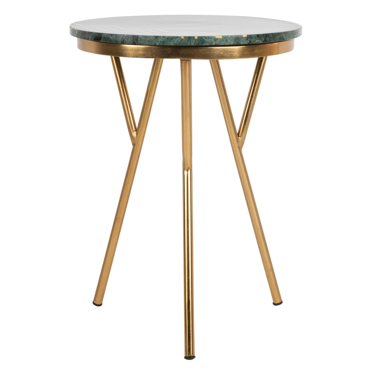 SAFAVIEH Lotta Marble Accent Table - Dark Green - 18" x 18" x 23" - 18Wx18Dx23H