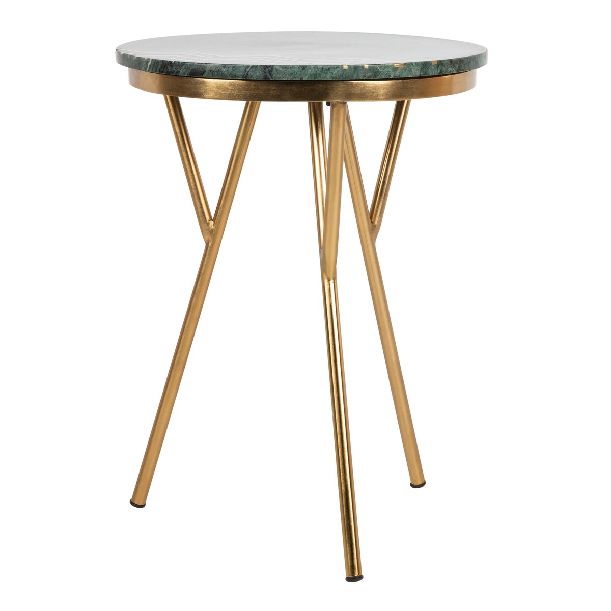 SAFAVIEH Lotta Marble Accent Table - Dark Green - 18" x 18" x 23" - 18Wx18Dx23H