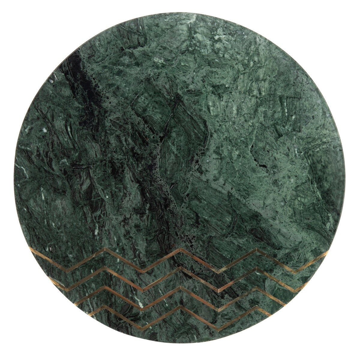 SAFAVIEH Lotta Marble Accent Table - Dark Green - 18" x 18" x 23" - 18Wx18Dx23H