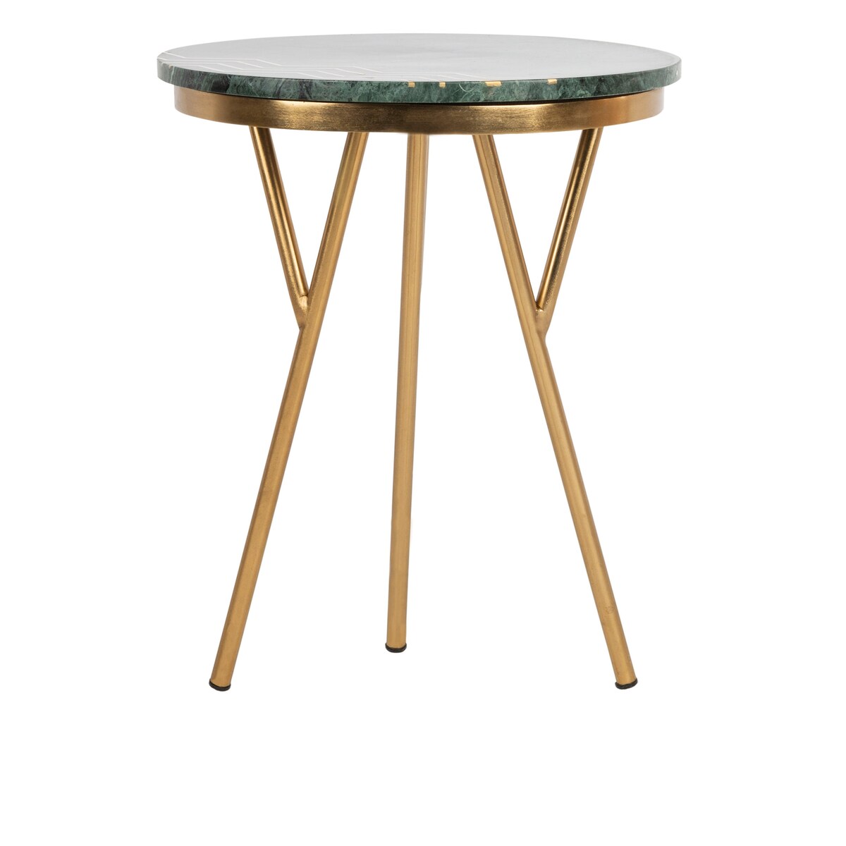 SAFAVIEH Lotta Marble Accent Table - Dark Green - 18" x 18" x 23" - 18Wx18Dx23H