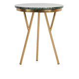 SAFAVIEH Lotta Marble Accent Table - Dark Green - 18" x 18" x 23" - 18Wx18Dx23H