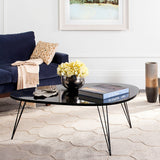 SAFAVIEH Louann Oak Finish/ Black Coffee Table - 44" x 31.5" x 15.6" - 44Wx32Dx16H