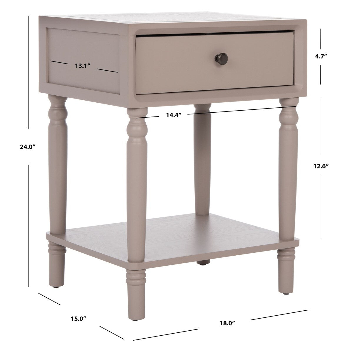 SAFAVIEH Louetta End Table - 18Wx15Dx24H