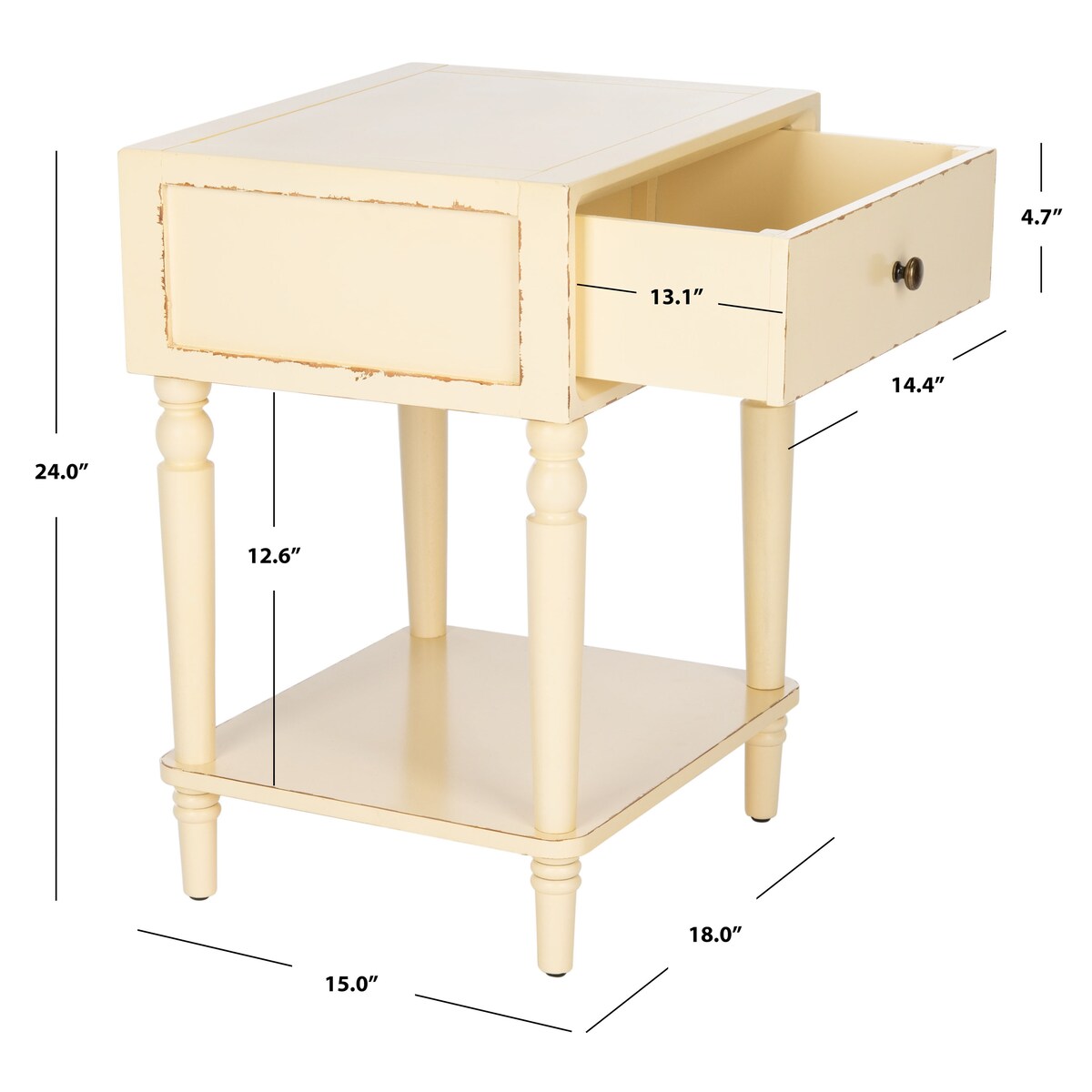 SAFAVIEH Louetta End Table - 18Wx15Dx24H