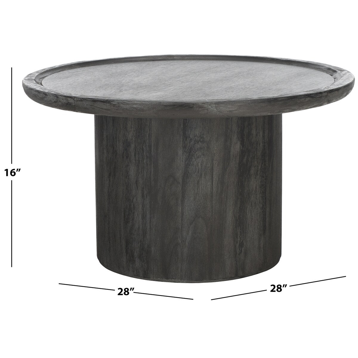 SAFAVIEH Lovey Round Pedestal Coffee Table - Natural. - 28Wx28Dx16H