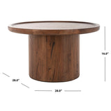 SAFAVIEH Lovey Round Pedestal Coffee Table - Natural. - 28Wx28Dx16H