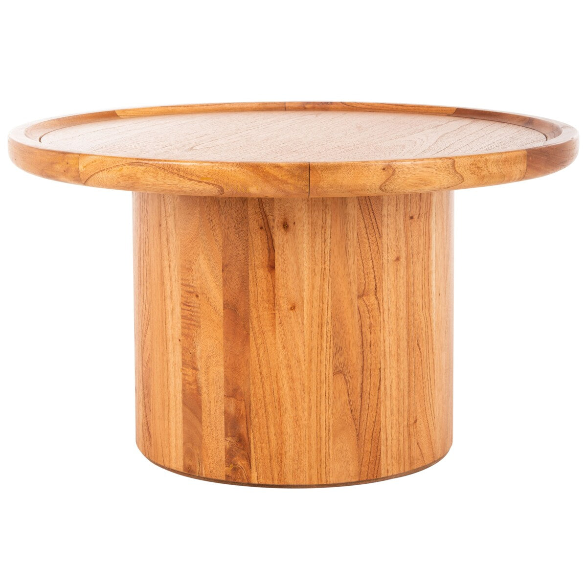 SAFAVIEH Lovey Round Pedestal Coffee Table - Natural. - 28Wx28Dx16H