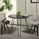 SAFAVIEH Lozka Wood Top Grey / White Wash Dining Table - 39.4" x 35.4" x 29.9" - 39Wx35Dx30H