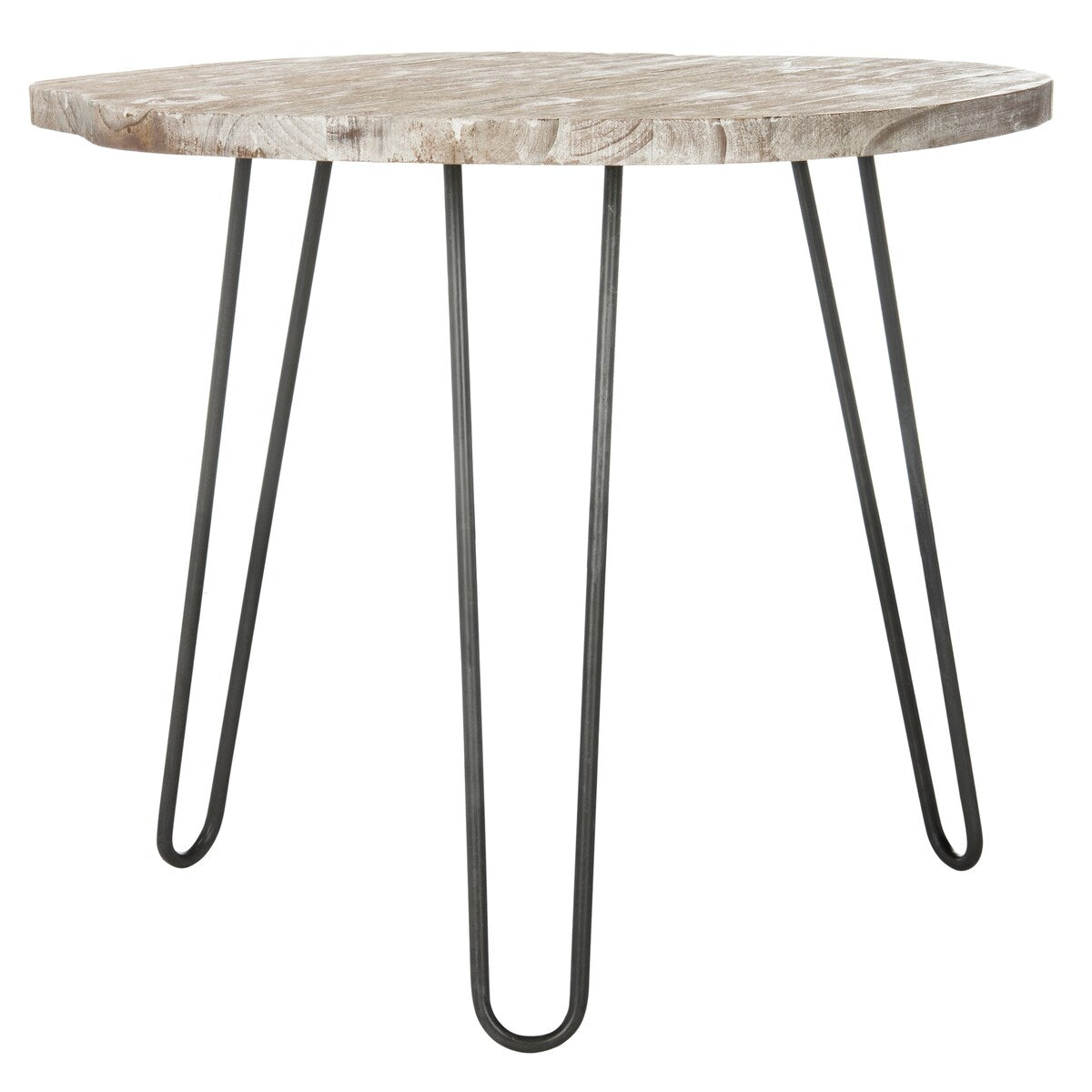 SAFAVIEH Lozka Wood Top Grey / White Wash Dining Table - 39.4" x 35.4" x 29.9" - 39Wx35Dx30H