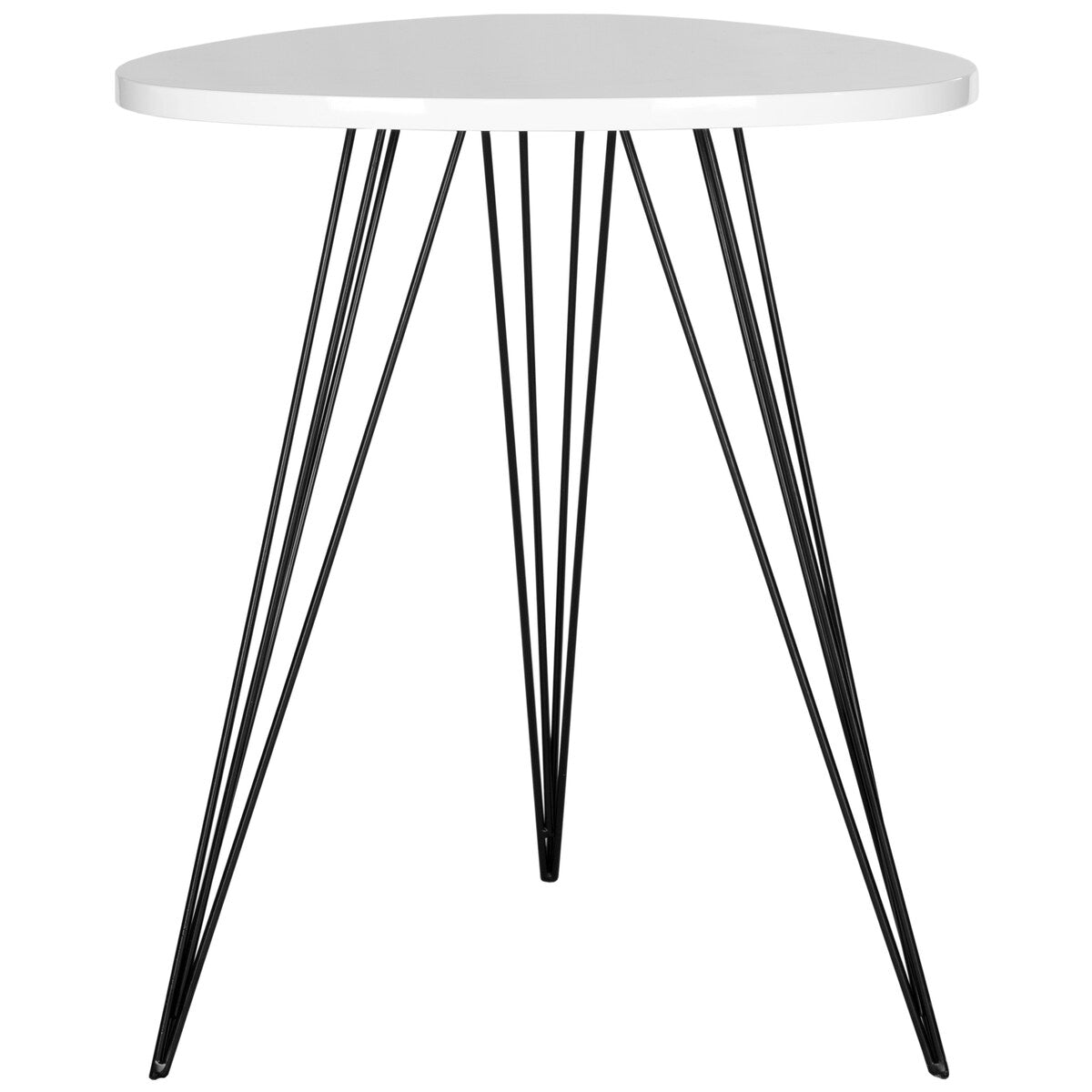 SAFAVIEH Luann White/ Black Lacquer Side Table - 19.6" x 19.6" x 23.6" - 20Wx20Dx24H