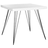 SAFAVIEH Luanne Mid-Century White/ Black Lacquer Accent Table - 31.5" x 31.5" x 29.5" - 32Wx32Dx30H