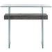 SAFAVIEH Luda Modern Rectangular Natural/ Glass Console Table - 39.4" x 13.8" x 31.5" - 39Wx14Dx32H