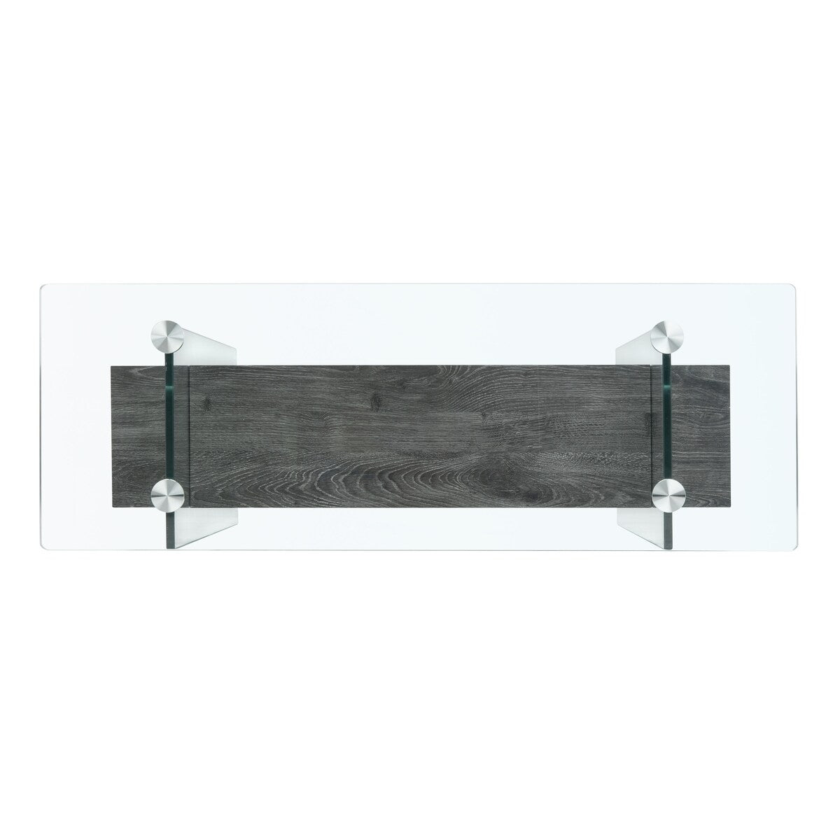 SAFAVIEH Luda Modern Rectangular Natural/ Glass Console Table - 39.4" x 13.8" x 31.5" - 39Wx14Dx32H