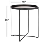 SAFAVIEH Ludie Small Round Tray Top Accent Table - 20Wx20Dx24H