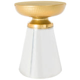 SAFAVIEH Lukea Gold Drum Side Table - 14Wx14Dx19H