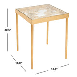 SAFAVIEH Luvenia Palm Leaf Side Table - 18" x 18" x 21" - 18Wx18Dx21H