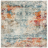 SAFAVIEH Luxor Ardyce Modern Abstract Distressed Ivory / Blue