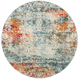 SAFAVIEH Luxor Ardyce Modern Abstract Distressed Ivory / Blue