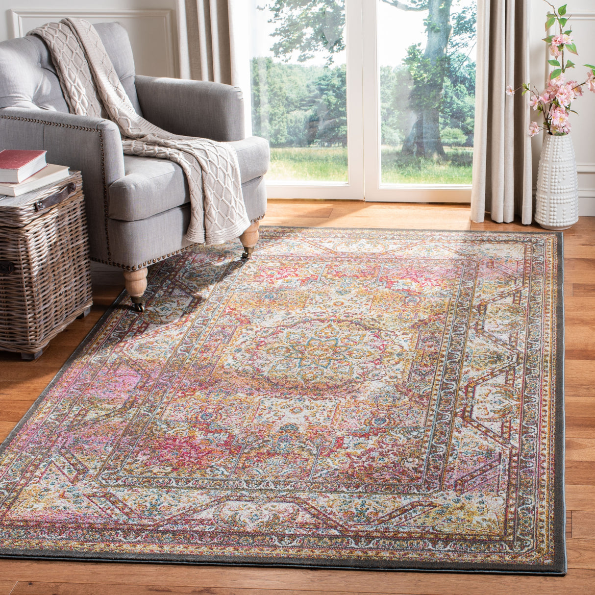 SAFAVIEH Luxor Belia Boho Medallion Distressed Rug