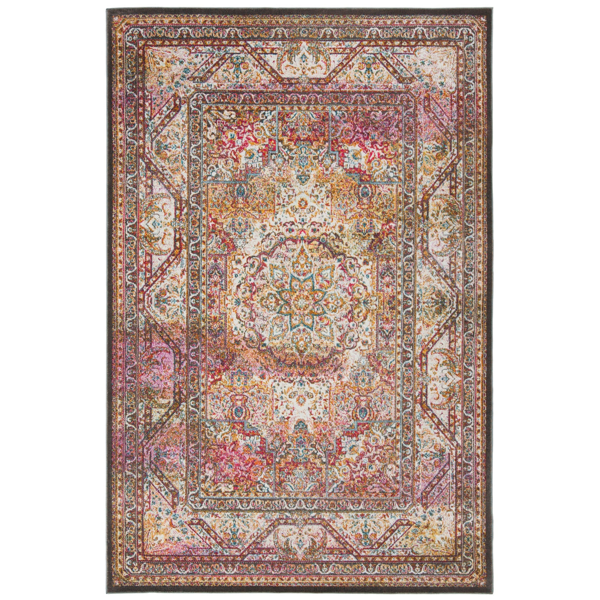 SAFAVIEH Luxor Belia Boho Medallion Distressed Rug