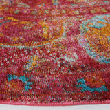 SAFAVIEH Luxor Janelle Modern Overdyed Distressed Fuchsia/ Gold Rug