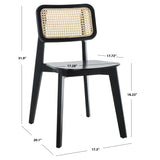 SAFAVIEH Luz Cane Dining Chair - 17" W x 20" D x 32" H - 17Wx20Dx32H