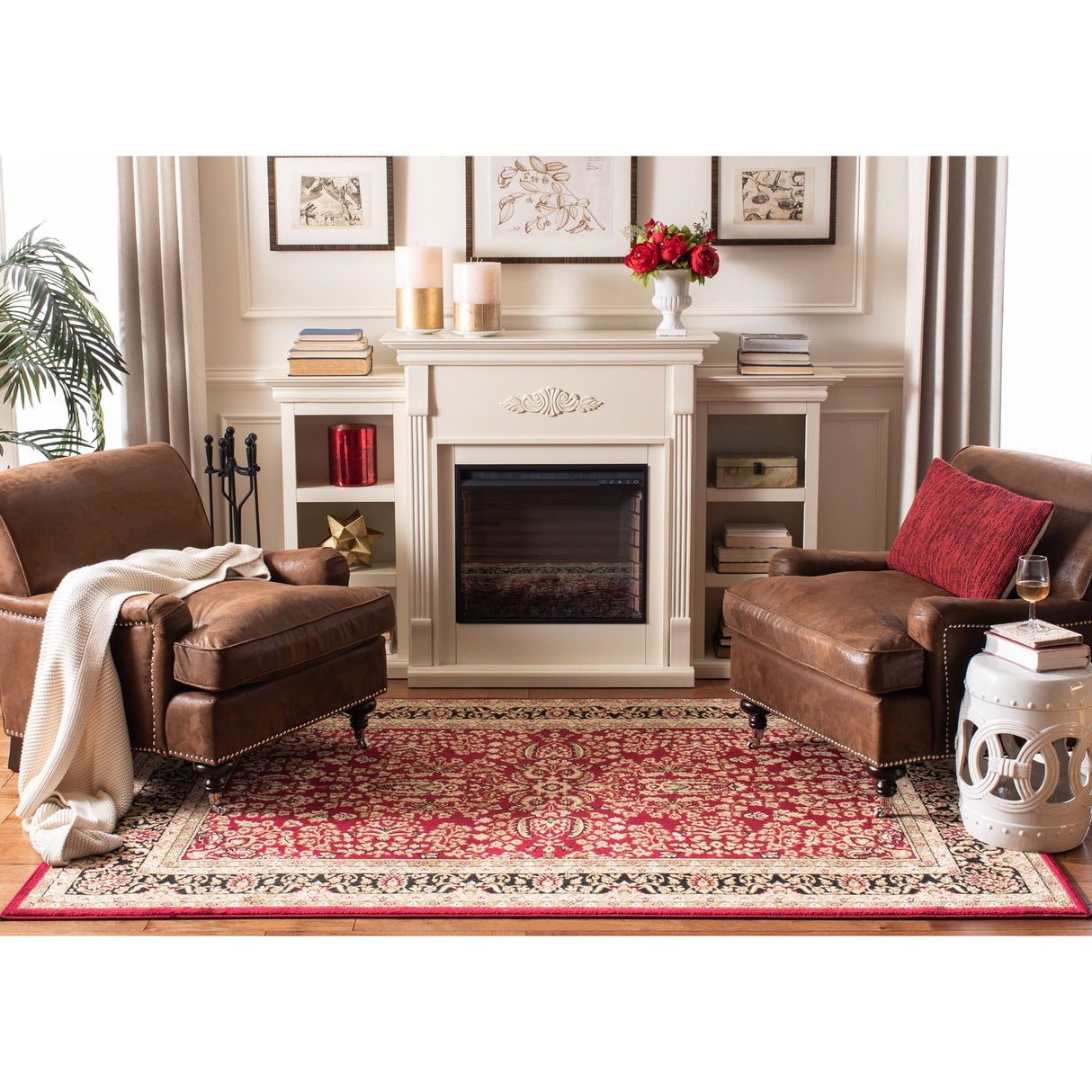 SAFAVIEH Lyndhurst Joretta Traditional Bordered Oriental Area Rug