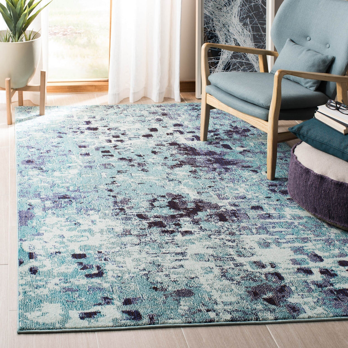 SAFAVIEH Madison Cherie Modern Abstract Watercolor Rug