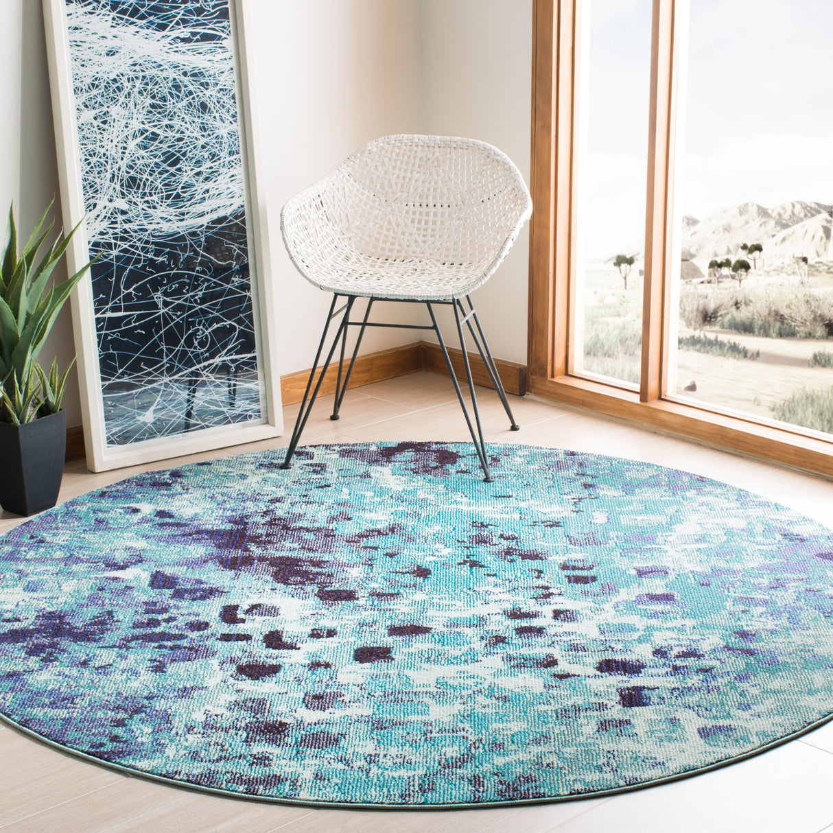 SAFAVIEH Madison Cherie Modern Abstract Watercolor Rug