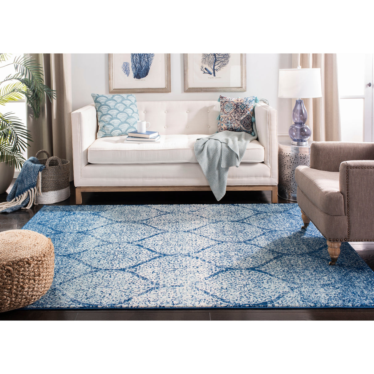 SAFAVIEH Madison Gesa Boho Chic Ogee Trellis Rug