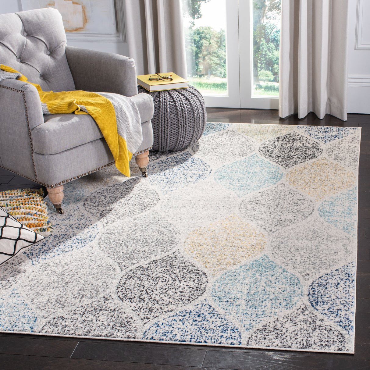 SAFAVIEH Madison Gesa Boho Chic Ogee Trellis Rug