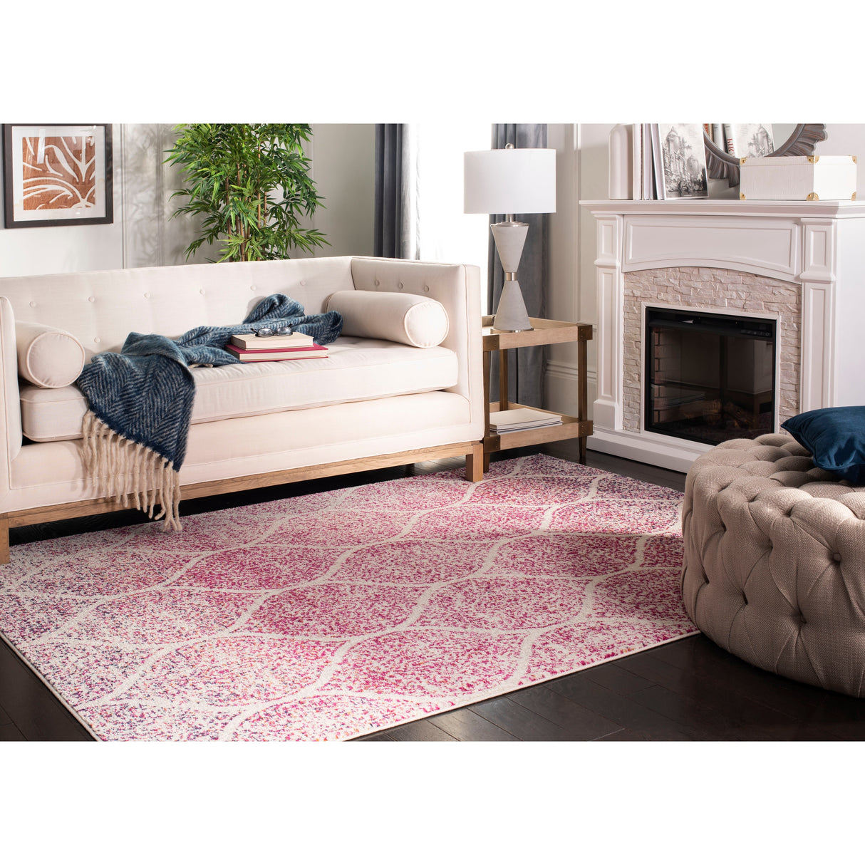 SAFAVIEH Madison Gesa Boho Chic Ogee Trellis Rug