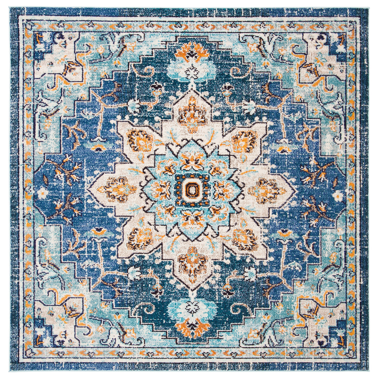 SAFAVIEH Madison Katelijne Boho Medallion Distressed Rug