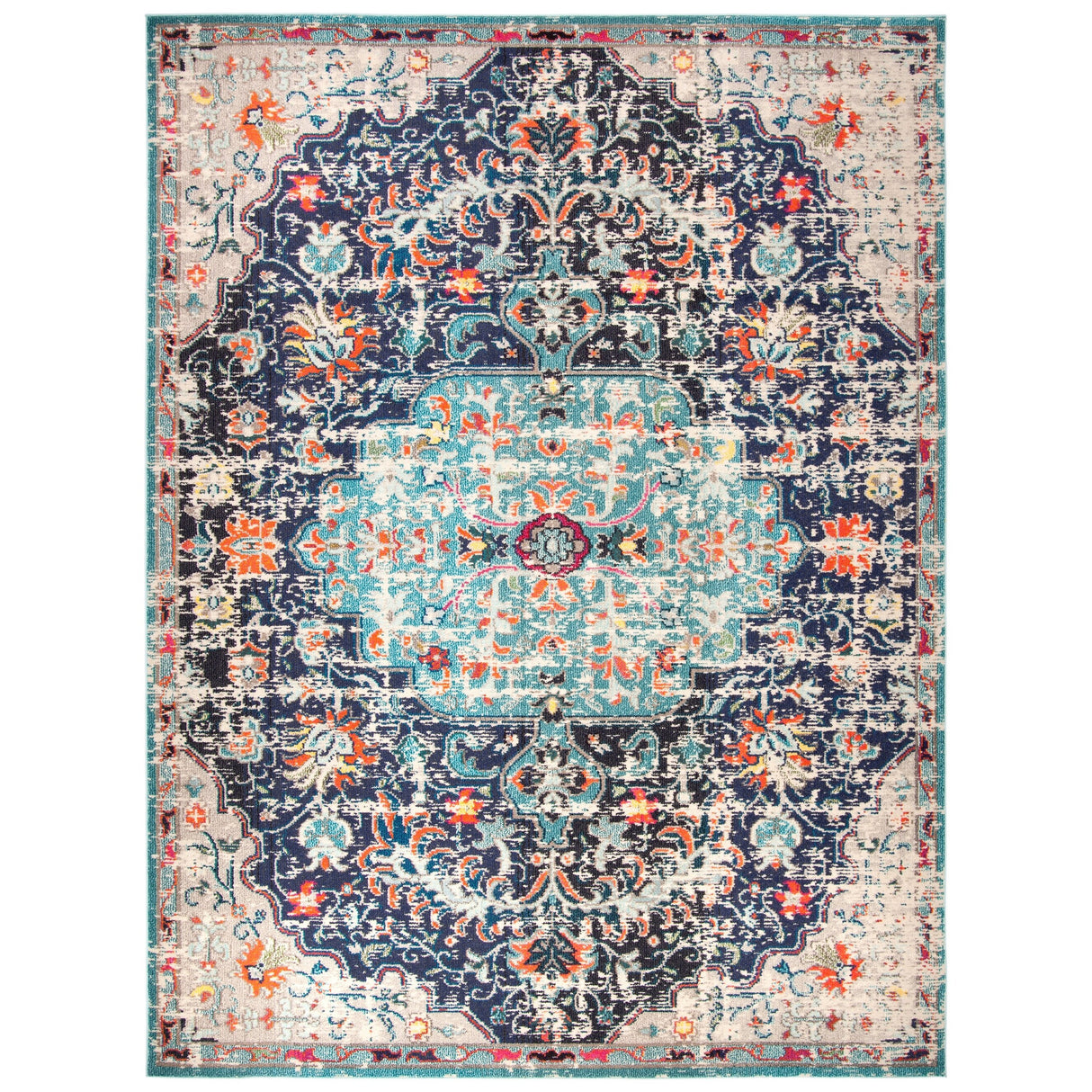 SAFAVIEH Madison Libusa Boho Medallion Distressed Rug