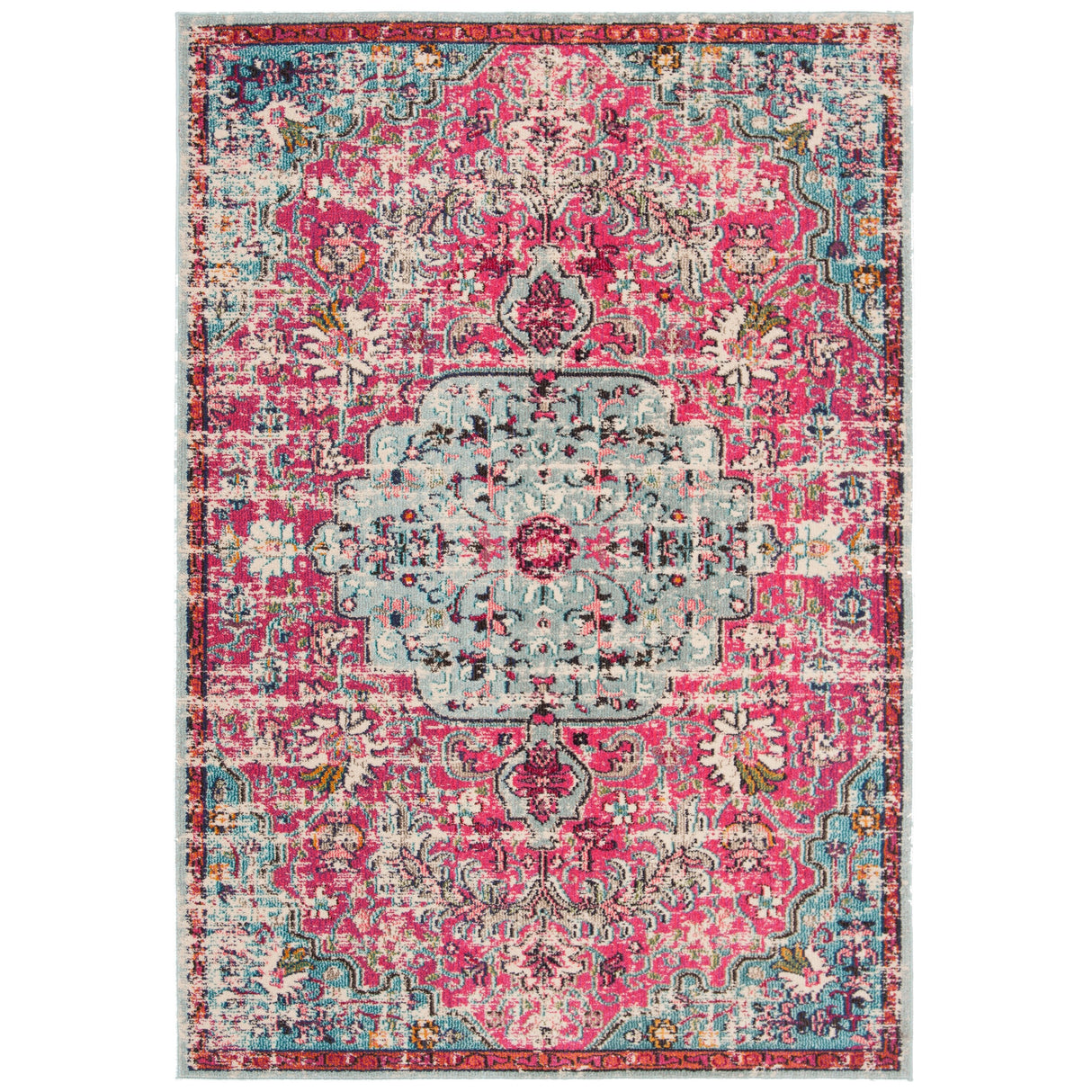 SAFAVIEH Madison Libusa Boho Medallion Distressed Rug