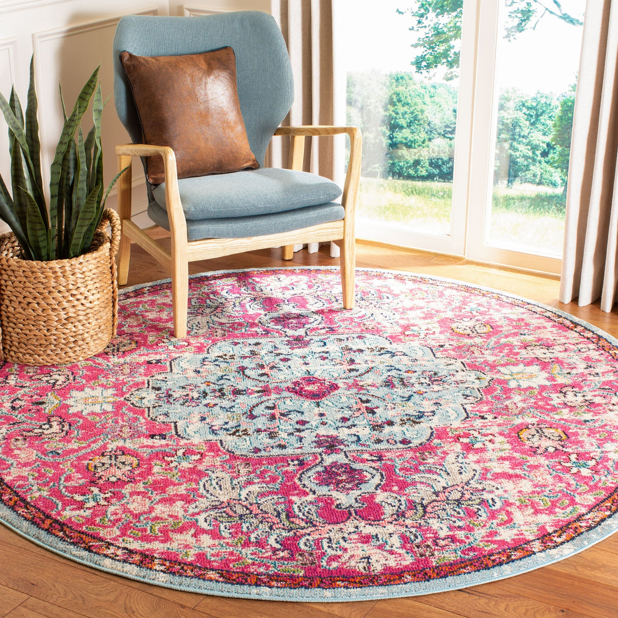 SAFAVIEH Madison Libusa Boho Medallion Distressed Rug