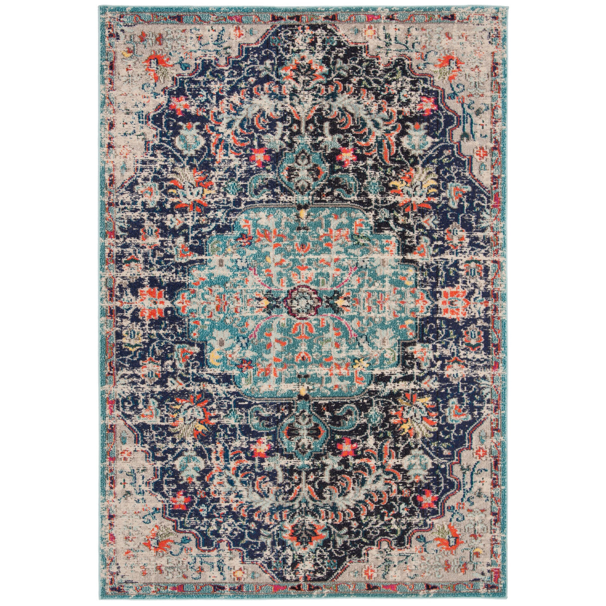 SAFAVIEH Madison Libusa Boho Medallion Distressed Rug