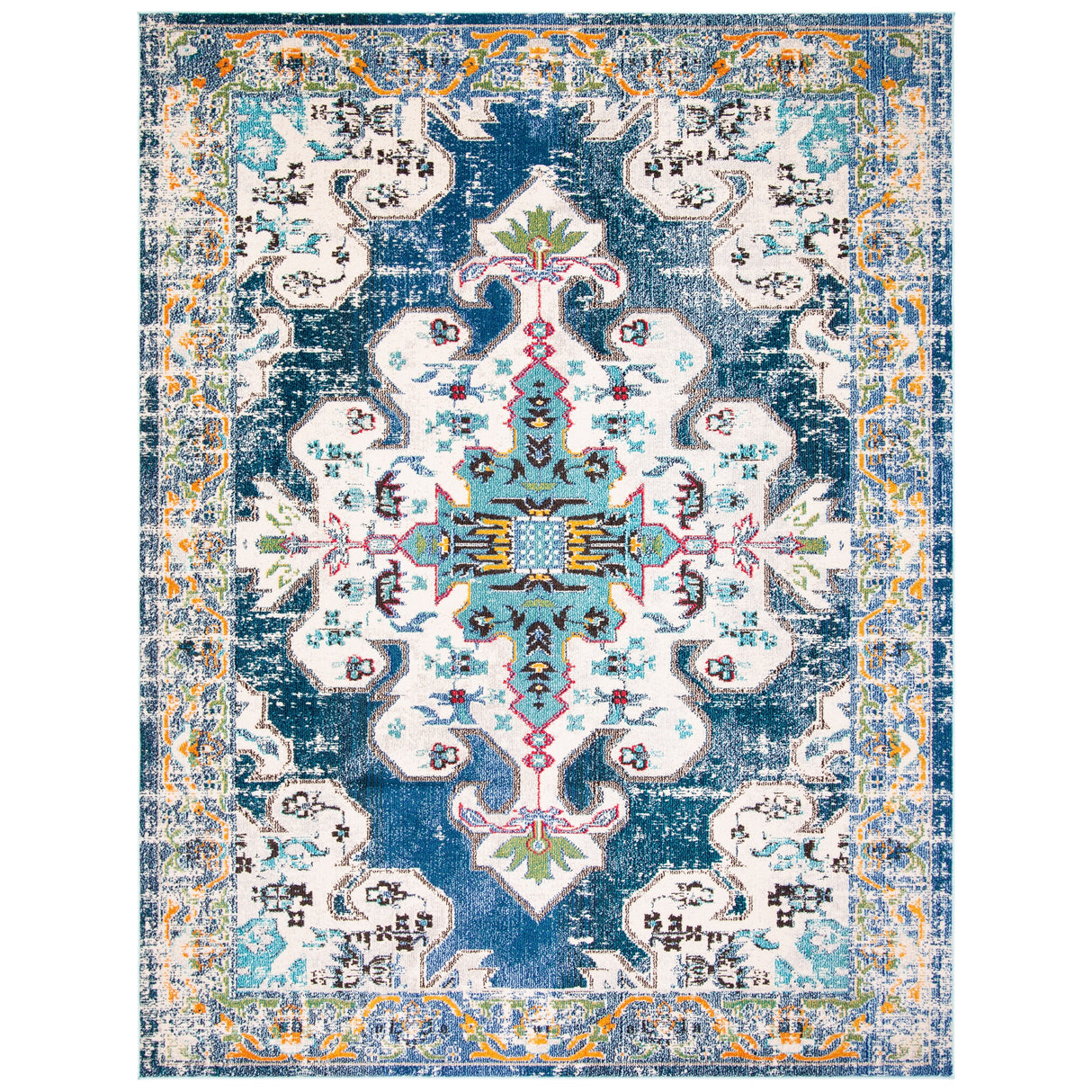 SAFAVIEH Madison Marilou Boho Medallion Distressed Area Rug