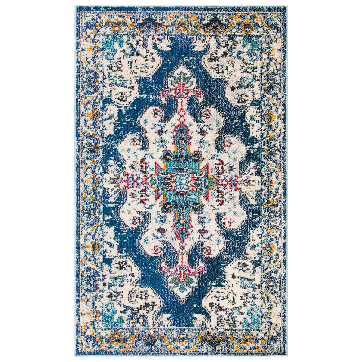 SAFAVIEH Madison Marilou Boho Medallion Distressed Area Rug