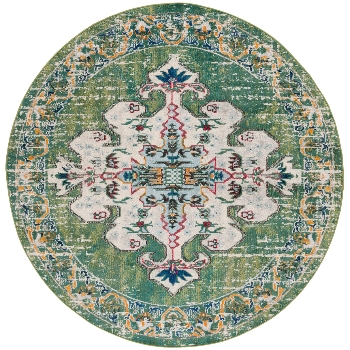 SAFAVIEH Madison Marilou Boho Medallion Distressed Area Rug