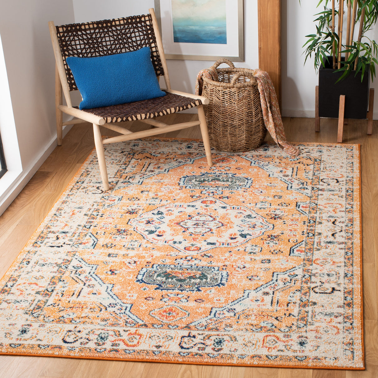 SAFAVIEH Madison Willodean Boho Oriental Distressed Rug