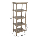 SAFAVIEH Madlyn 5 Shelf Bookcase - 20 In. W x 15 In. D x 54 In. H - 20Wx15Dx54H