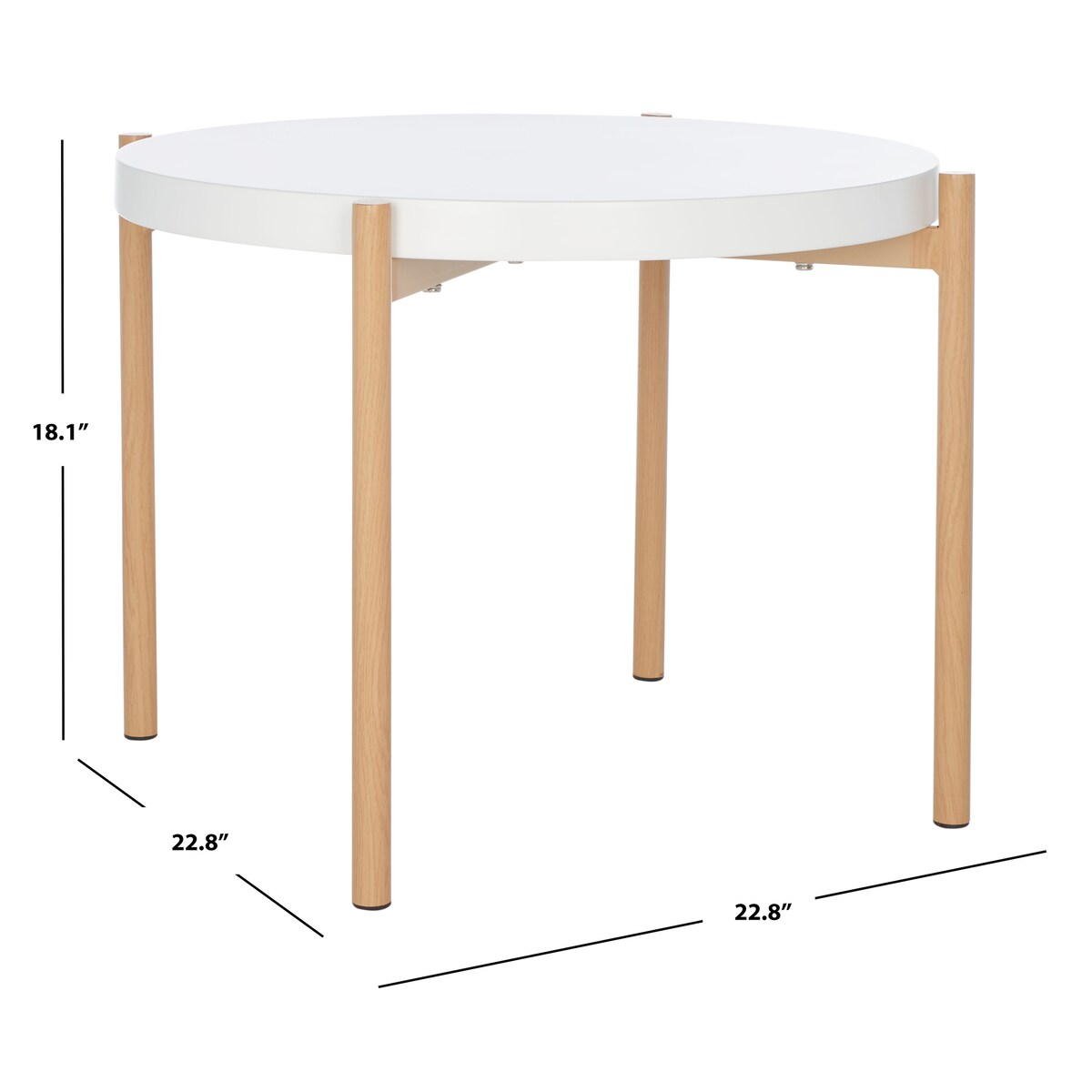 SAFAVIEH Magdalene Accent Table - 23" W x 23" D x 18" H - 23Wx23Dx18H