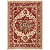 SAFAVIEH Mahal Beverley Traditional Grandeur Red/ Natural Rug